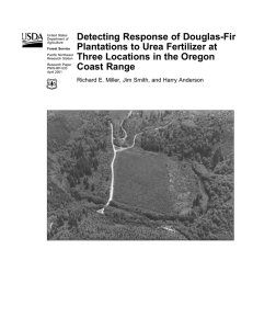 Detecting Response of Douglas-Fir Plantations to Urea Fertilizer at Coast Range