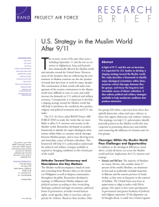 T U.S. Strategy in the Muslim World After 9/11