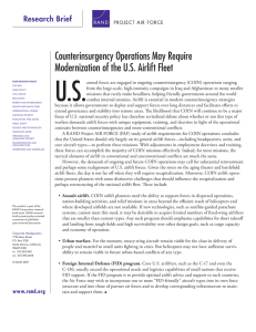 U.S. Counterinsurgency Operations May Require Modernization of the U.S. Airlift Fleet