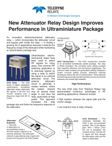 New Attenuator Relay Design Improves Performance in Ultraminiature Package