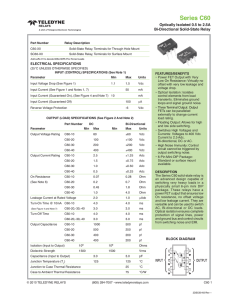 Series C60 Optically Isolated 0.5 to 2.5A Bi-Directional Solid-State Relay