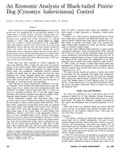 An Economic Analysis of Black-tailed Prairie Dog [Cynomys ludovicianus] Control (Cynomys ludovicianus)