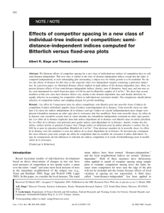 Effects of competitor spacing in a new class of