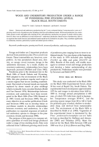 WOOD AND UNDERSTORY PRODUCTION UNDER A RANGE BLACK HILLS, SOUTH DAKOTA