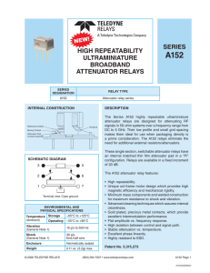 A152 SERIES HIGH REPEATABILITY ULTRAMINIATURE