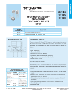 RF100 RF103 SERIES HIGH REPEATABILITY