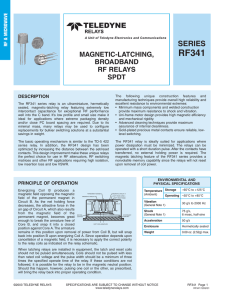 RF341 SERIES MAGNETIC-LATCHING, BROADBAND