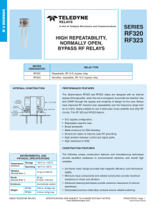 RF320 RF323 SERIES HIGH REPEATABILITY,