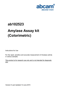 ab102523 Amylase Assay kit (Colorimetric)