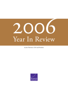 Year In Review by Jim Thomson, CEO and President