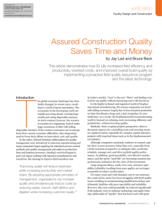 Assured Construction Quality Saves Time and Money verification