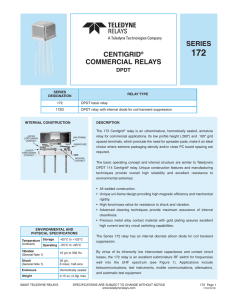172 SERIES CENTIGRID COMMERCIAL RELAYS