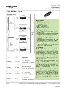 Series C76 Optically isolated computer input/output modules C76 I/O INTERFACE SYSTEM