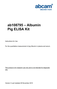 ab108795 – Albumin Pig ELISA Kit .