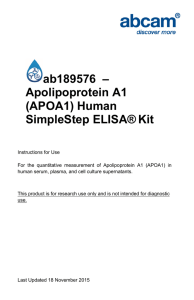 ab189576  – Apolipoprotein A1 (APOA1) Human SimpleStep ELISA®