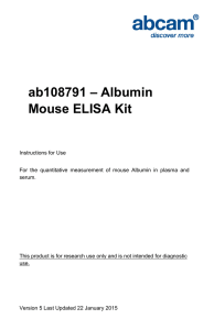 ab108791 – Albumin Mouse ELISA Kit
