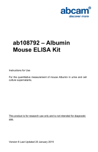 ab108792 – Albumin Mouse ELISA Kit