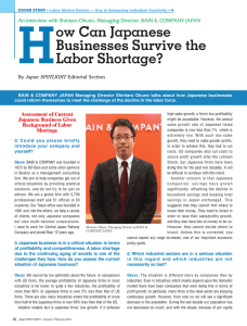 H ow Can Japanese Businesses Survive the Labor Shortage?