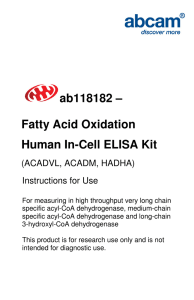 ab118182 – Fatty Acid Oxidation Human In-Cell ELISA Kit (ACADVL, ACADM, HADHA)