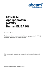 ab108813 – Apolipoprotein E (APOE) Human ELISA Kit