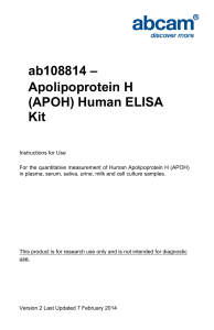 ab108814 – Apolipoprotein H (APOH) Human ELISA Kit