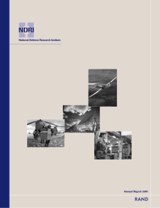 NDRI R National Defense Research Institute Annual Report 2001