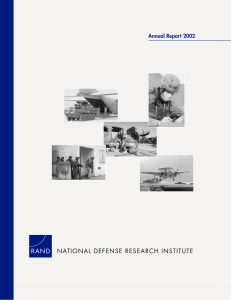NATIONAL DEFENSE RESEARCH INSTITUTE Annual Report 2002