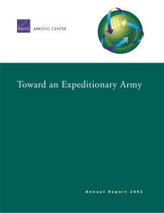 Toward an Expeditionary Army