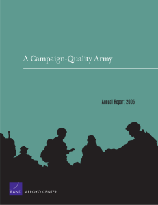 A Campaign-Quality Army Annual Report 2005