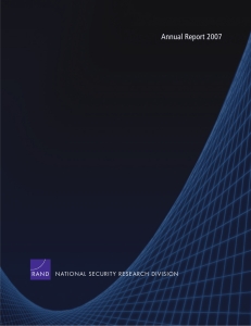 Annual Report 2007 NATIONAL SECURITY RESEARCH DIVISION