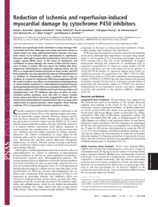 Reduction of ischemia and reperfusion-induced myocardial damage by cytochrome P450 inhibitors