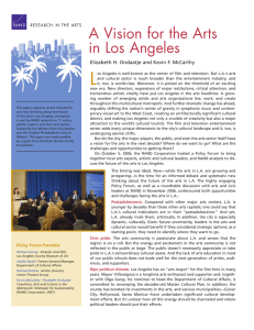 L A Vision for the Arts in Los Angeles