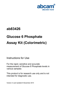 ab83426 Glucose 6 Phosphate Assay Kit (Colorimetric) Instructions for Use