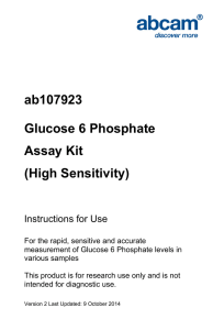 ab107923 Glucose 6 Phosphate Assay Kit (High Sensitivity)