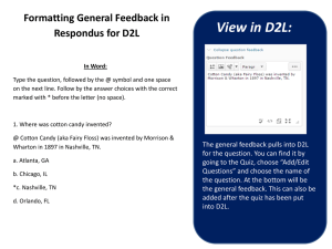 View in D2L: Formatting General Feedback in Respondus for D2L