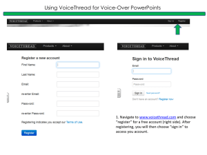 Using VoiceThread for Voice-Over PowerPoints