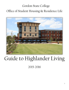 Guide to Highlander Living Gordon State College