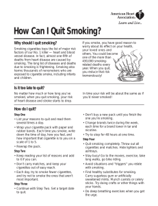 How Can I Quit Smoking? Why should I quit smoking?
