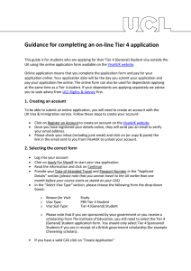Guidance for completing an on-line Tier 4 application