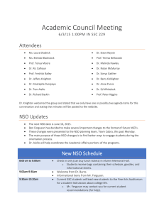Academic Council Meeting Attendees 6/3/15 1:00PM IN SSC 229