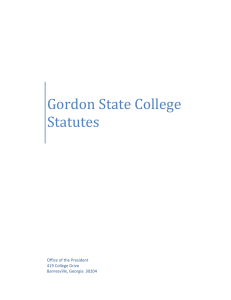 Gordon State College Statutes  Office of the President