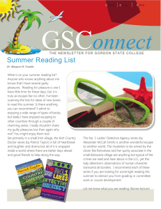 GSC onnect  Summer Reading List