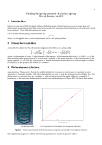 Finding the spring constant of a helical spring 1 Introduction