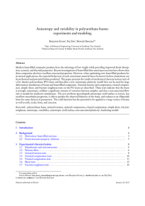 Anisotropy and variability in polyurethane foams: experiments and modeling Benjamin Kraus