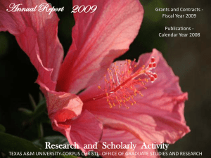 2009 Annual Report Research  and  Scholarly  Activity