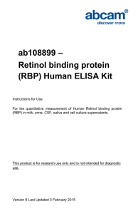 ab108899 – Retinol binding protein (RBP) Human ELISA Kit