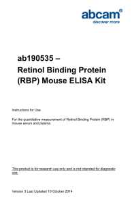 ab190535 – Retinol Binding Protein (RBP) Mouse ELISA Kit