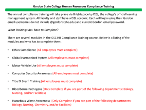 Gordon State College Human Resources Compliance Training