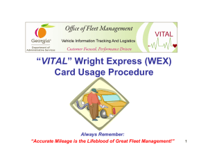 VITAL Card Usage Procedure Always Remember: