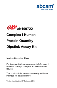ab109722 – Complex I Human Protein Quantity Dipstick Assay Kit